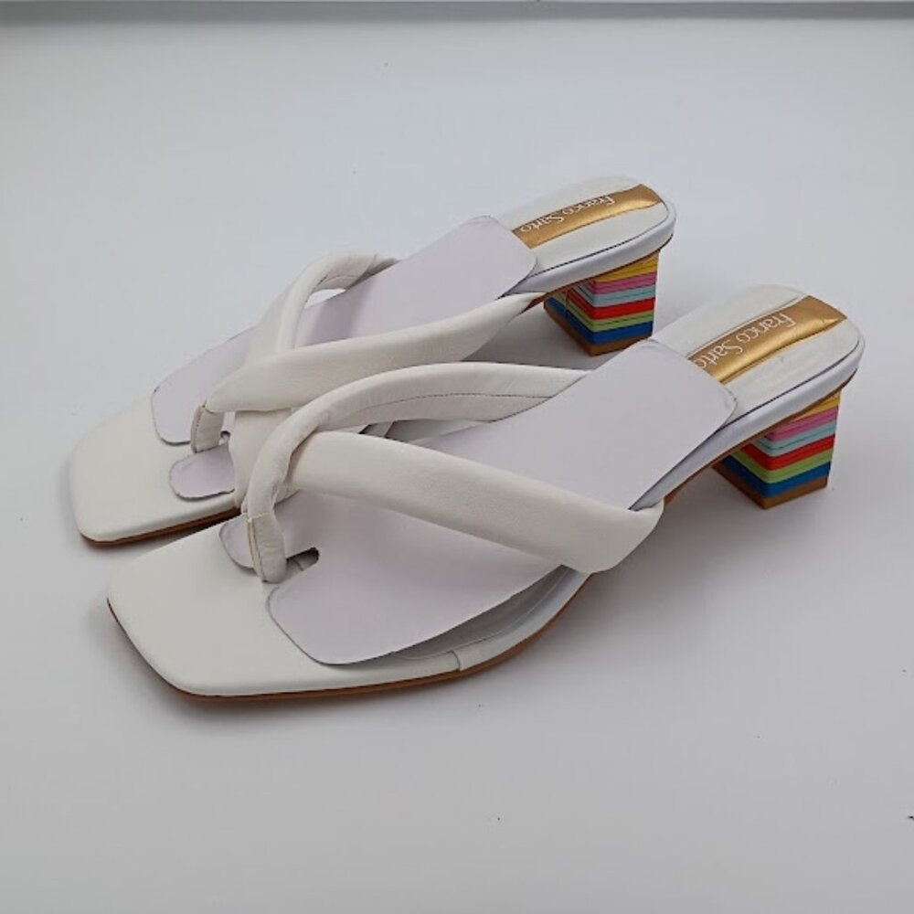 Franco Sarto Carmella Slide Sandal, White, Women's Size 9